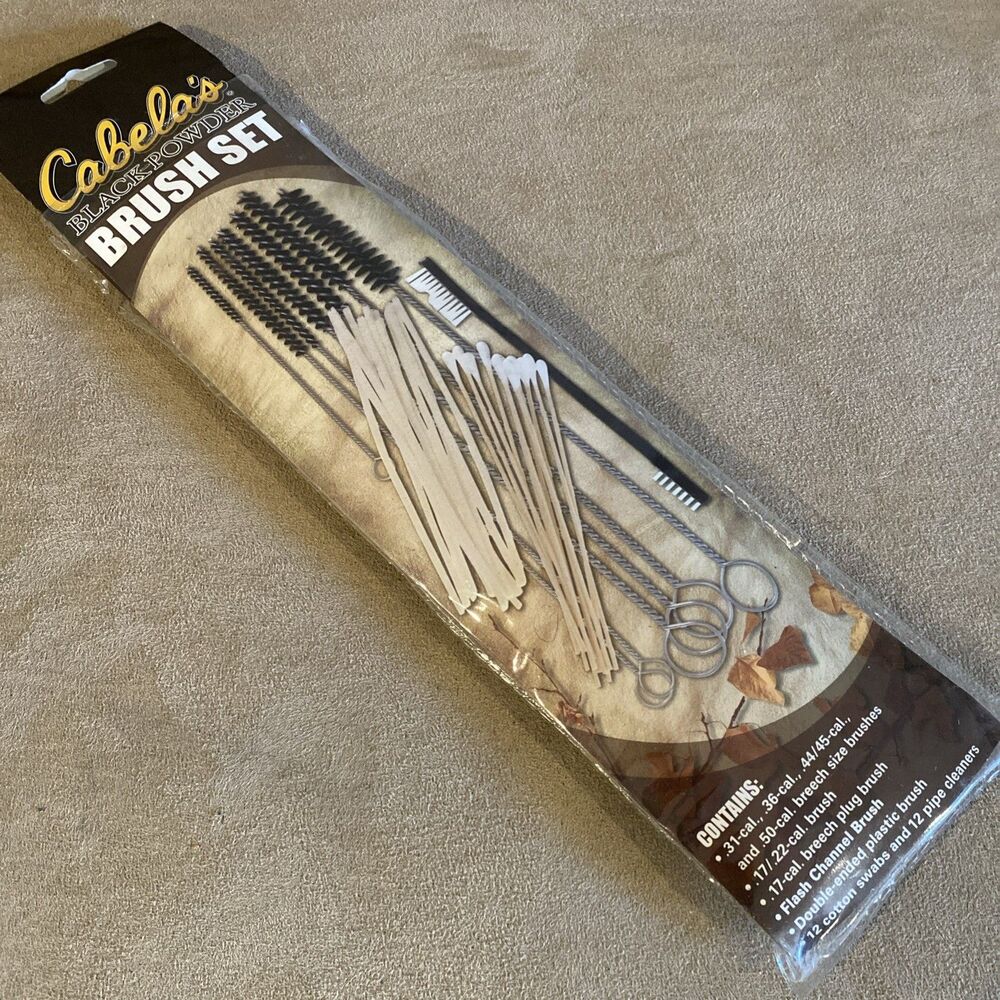 Cabela’s Black Powder Pistol Brush Set .31 .36 .44/45 .50 Gun Cleaning Used